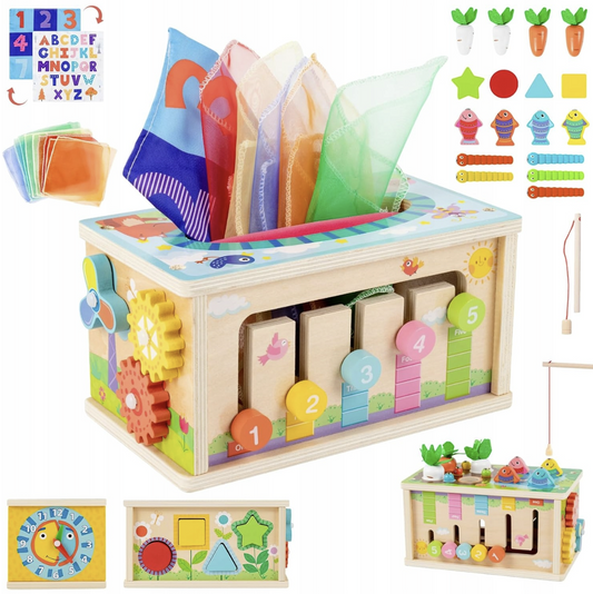 Montessori 6‑in‑1 edukacinė dėžutė