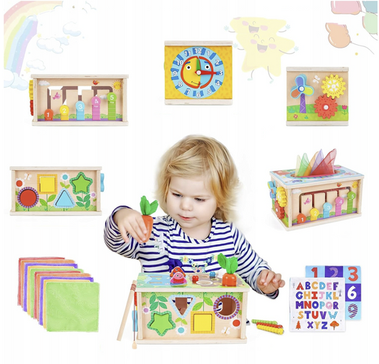 Montessori 6‑in‑1 edukacinė dėžutė